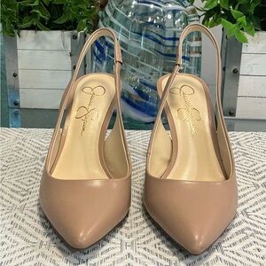 Beige Slingback Heels Jessica Simpson